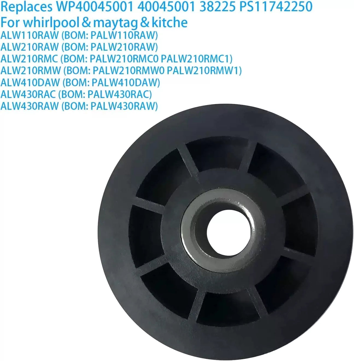 Maytag Washing Machine Idler Pulley Wheel Replacement Part (2/pack), Silver [5]