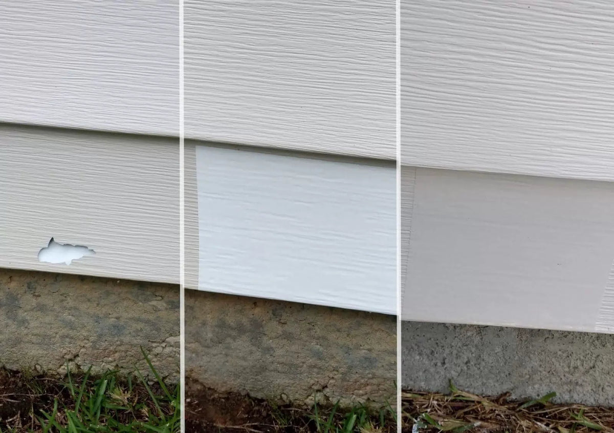 Mendyl Vinyl and Stucco Siding Repair Kit - Cover Any 6 1/2" X 4 3/4", White [8]