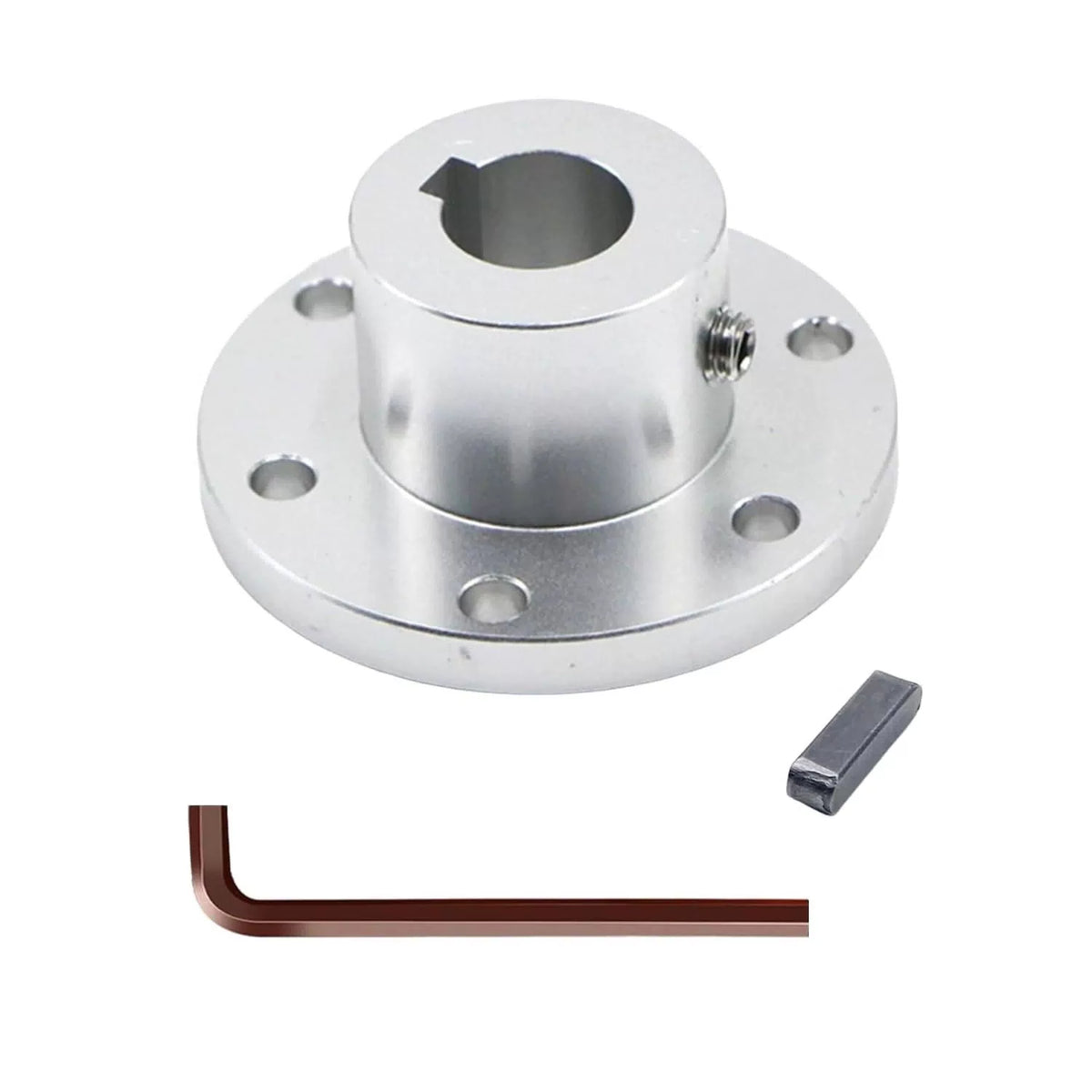 MiJunHD Aluminum Alloy Flange Coupling, 15 mm Inner Dia with 15mm, Silver [1]