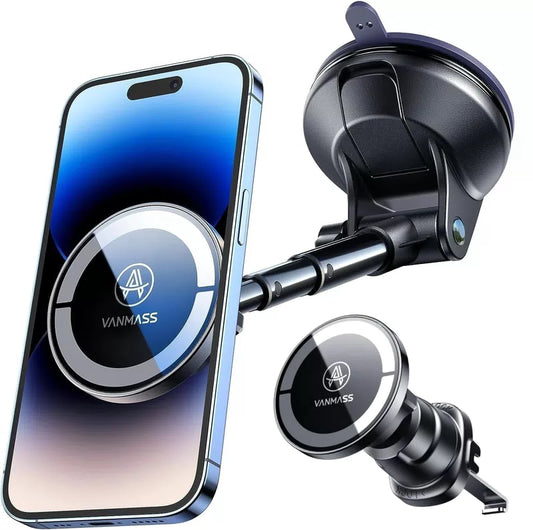 【Military-Grade】VANMASS for MagSafe Car Mount【Upgraded Compact, Black [1]