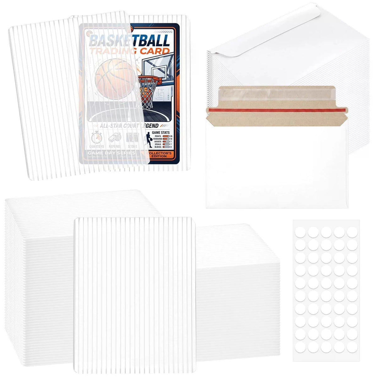 MotiMind 425 Pcs Card Shipping Protector Envelopes Set 3.5" X 4.5", clear [1]