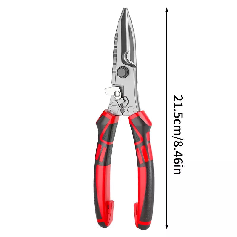 Multi-Functional Electrician Scissors, Crimping Wire Cutting Tool with Wrench Function for Metal Sheet and Cable Cutting [7]