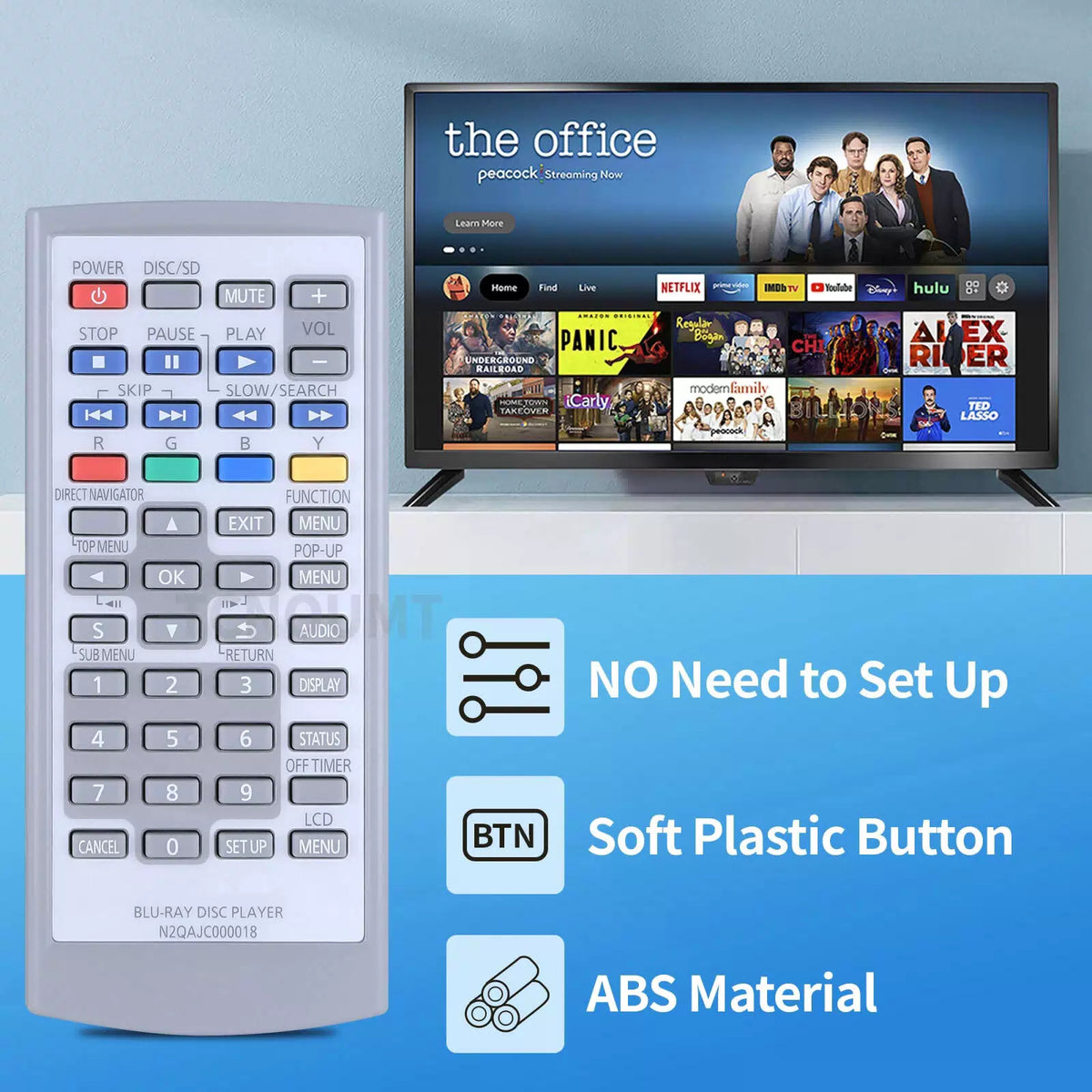 N2QAJC000018 Remote Control For Panasonic Player DMP-B200 DMP-B100 [3]