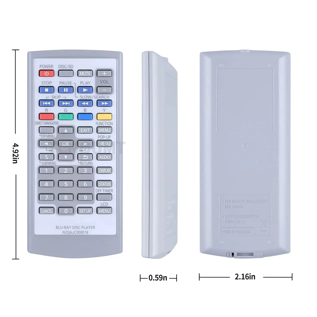 N2QAJC000018 Remote Control For Panasonic Player DMP-B200 DMP-B100 [5]