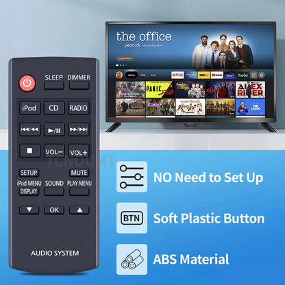 N2QAYC000077 Remote Control For Panasonic Compact Stereo System SC-HC28 SA-HC28 [3]