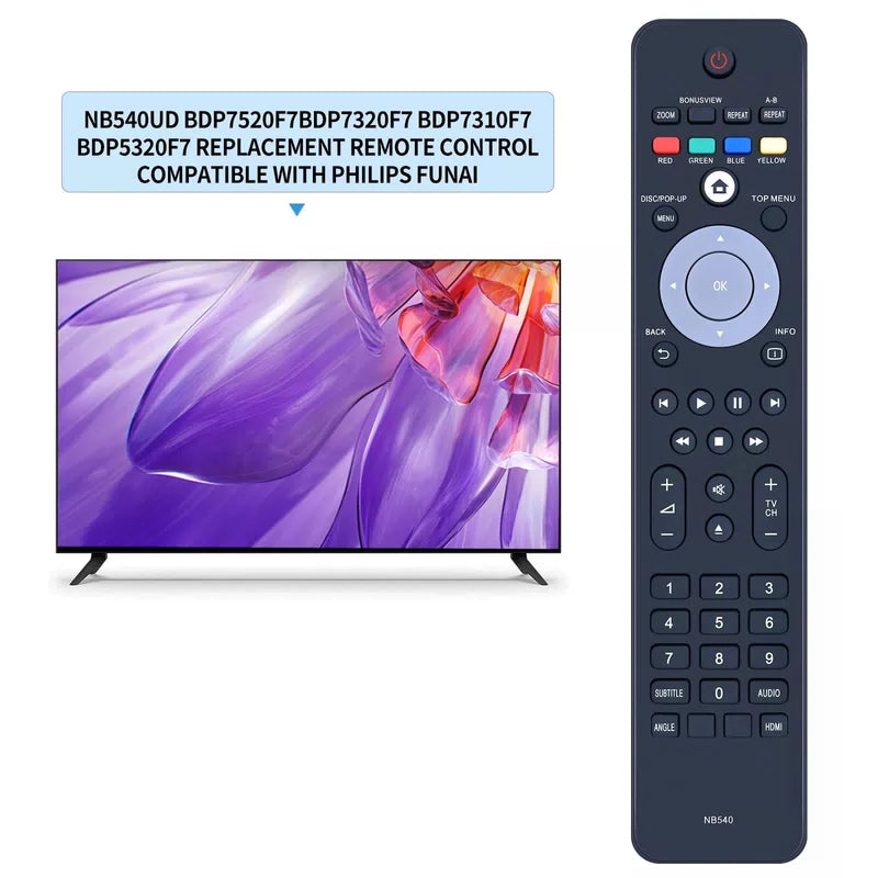 NB540 NB540UD Remote Control For Philips BDP5005/F7B BDP5005/F7E BDP7320/F8 [2]