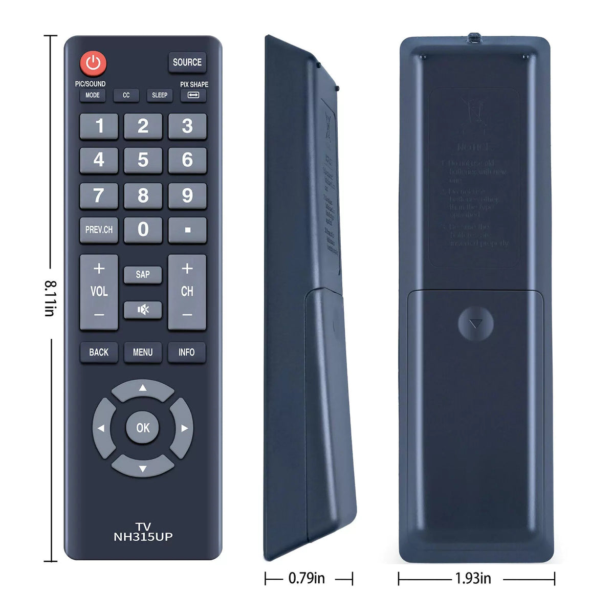 NH315UP Remote Control For Sanyo Smart TV FW32D06F FW43D25F FW50D36F FW55D25F [5]