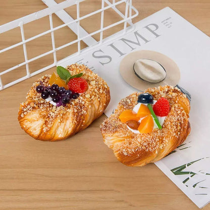 Nice purchase 2pcs Artificial Food Bread Tart Pie Dessert Flower Shape [1]