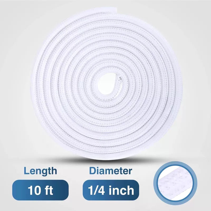 Nilight Cable Sleeve,10ft-1/4inch Cord Management Sleeves, 1/4"-10ft, White [6]