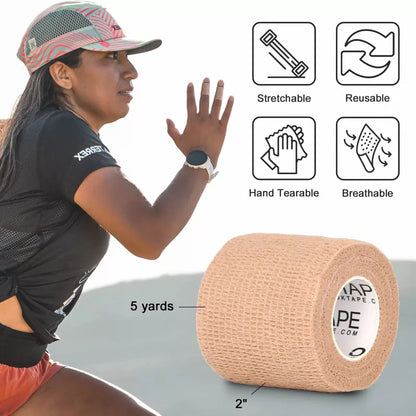 OK TAPE Self Adherent Cohesive Bandages Wrap 2 In x 5 Yards, Mix Color 01 [2]