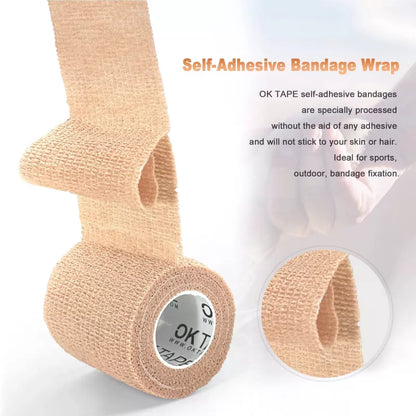 OK TAPE Self Adherent Cohesive Bandages Wrap 2 In x 5 Yards, Mix Color 01 [3]