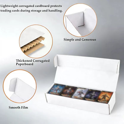 OPPERLLY 3 Pack Trading Card Storage Box, 3 Size Designs 3 Pack, WHITE [3]