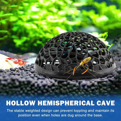 Olnverath Shrimp Dome Hide, Be-TTA Habitat Fish Tank Tunnel, Aquarium White [3]