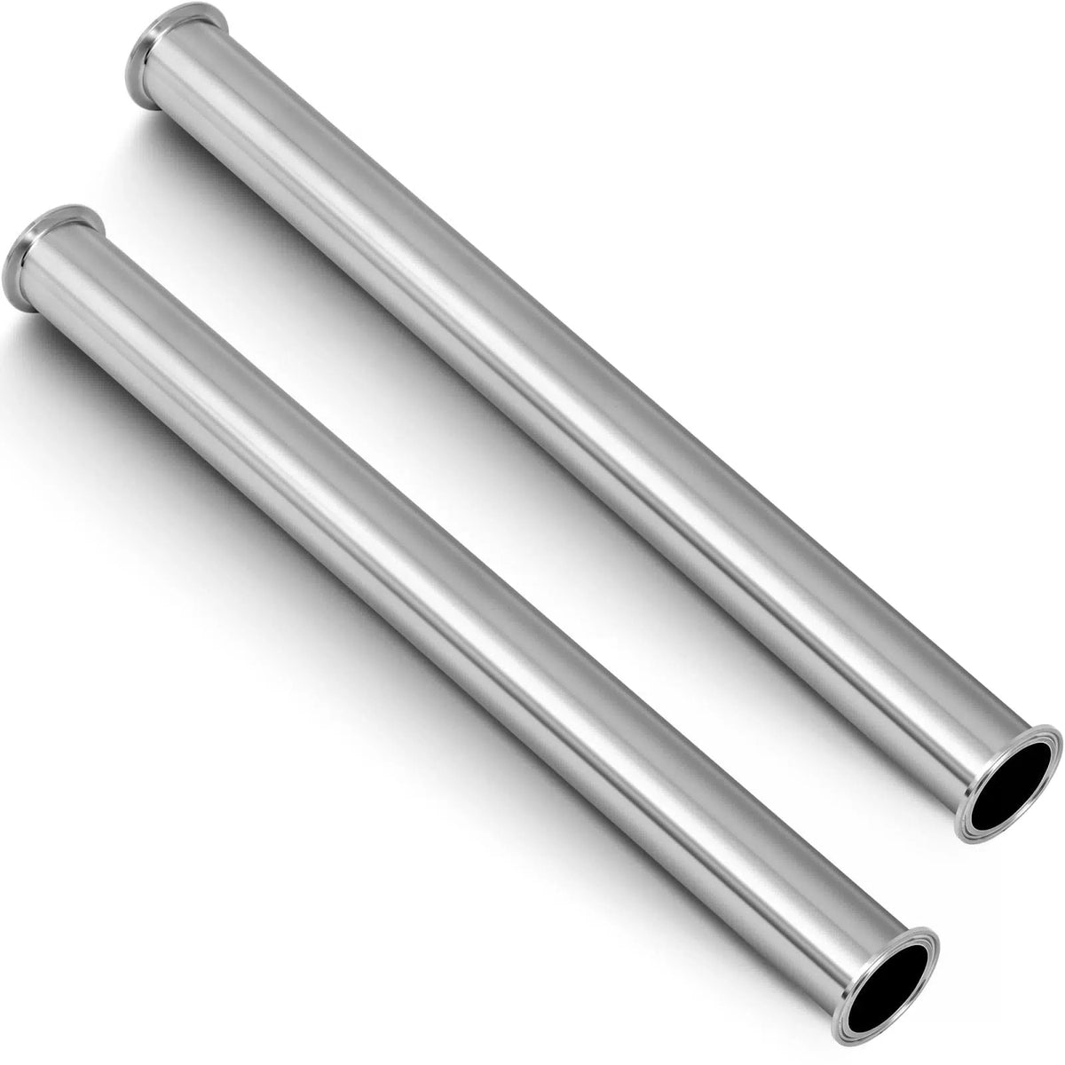 Otoolling 2 Pcs 24" Sanitary Spool Tube with Clamp Ends Stainless Silver [1]