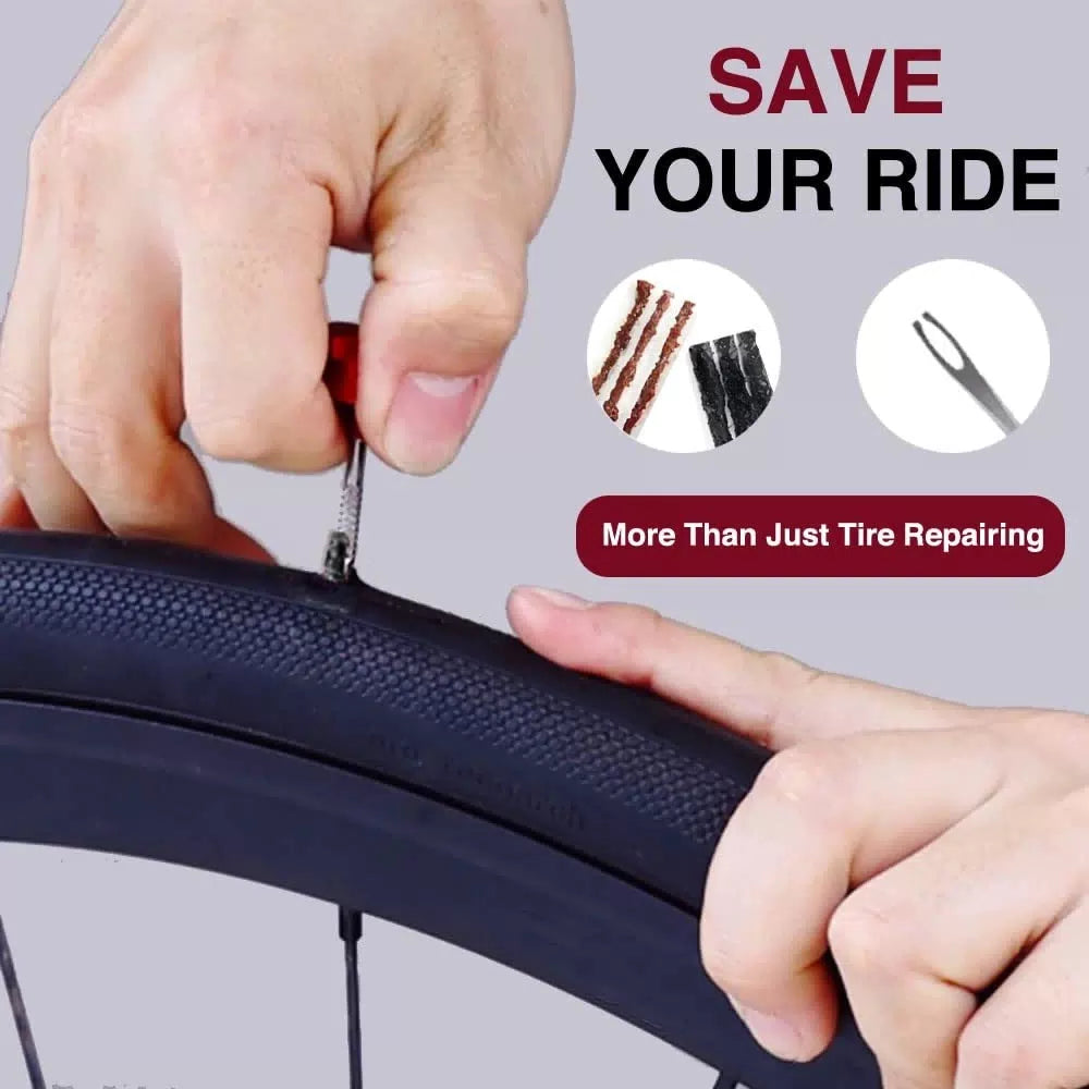 PAX Black Mountain Bike Tubeless Tire Repair Plug Kit, Black, 4mm Hex key [5]