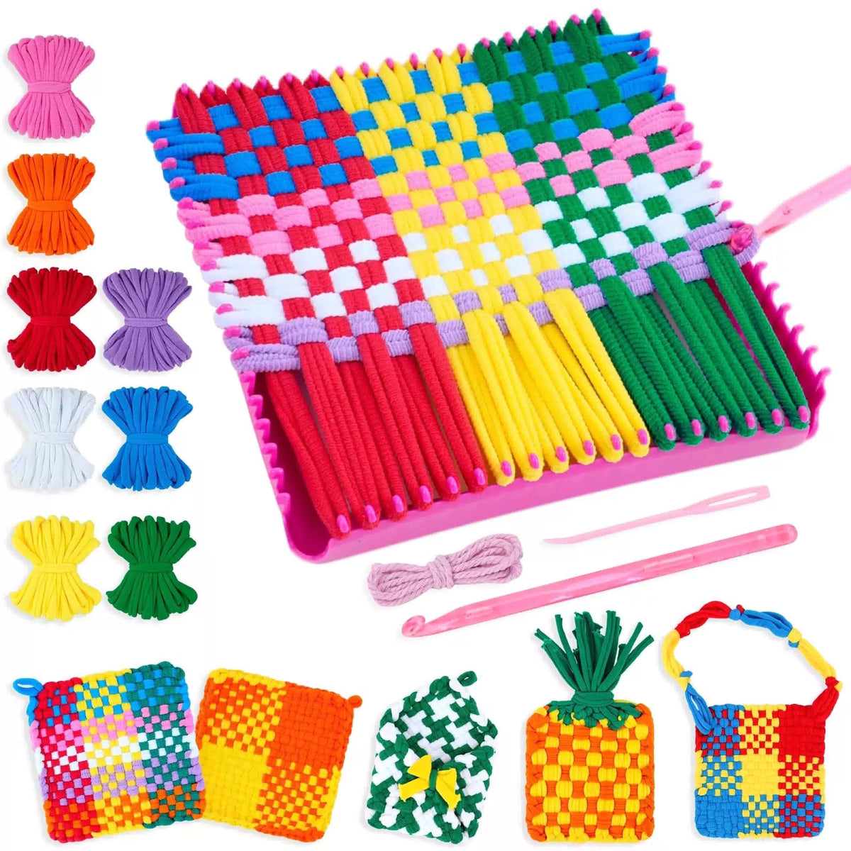 PREBOX Weaving Loom Kit Toys for Kids Onesize, - Red - 1kit [1]