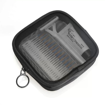 Patu Mesh Travel Toiletry Bag, Transparent Standing S & M (2 pcs), Black [7]