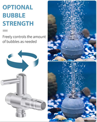 Pawfly 24 Pack Aquarium Thread Air Control Valves for 3/16" ID Threaded [5]