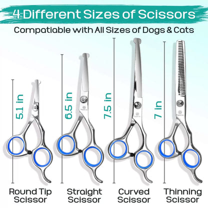 Pawtrim Professional Pet Grooming Kit – 6 in 1 Dog Pack of 6, Blue [2]