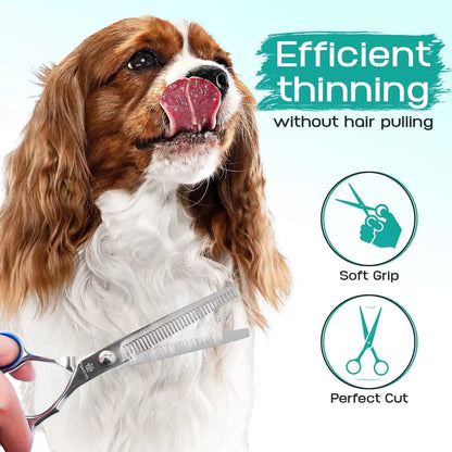 Pawtrim Professional Pet Grooming Kit – 6 in 1 Dog Pack of 6, Blue [4]