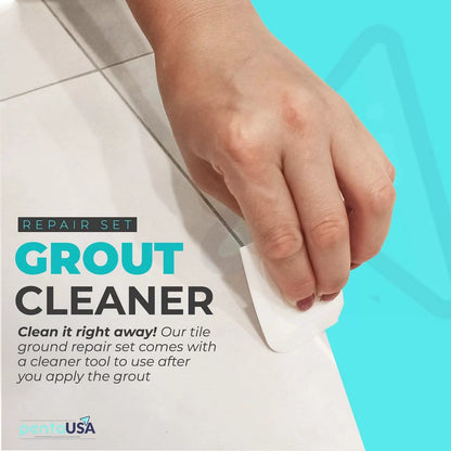PentaUSA Tile Grout Repair Kit - Premixed Acrylic Sanded for Gray [9]