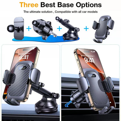 Phone Holders for Your Car Holder Mount【Super Suction】Cell Dark Black [2]