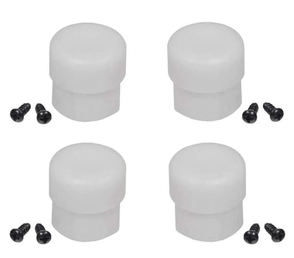 Plastic Tips for Razor Crazy Cart - Premium White Post (Set of 4)... [1]