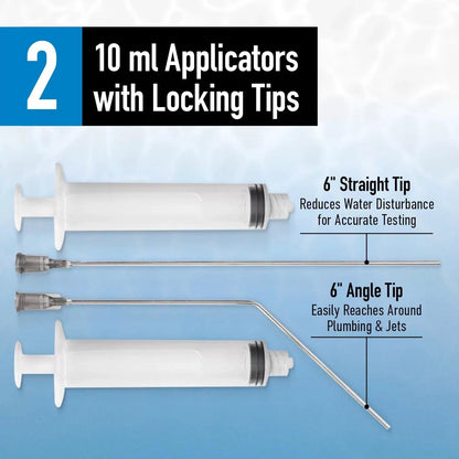 Pool Leak Detection Dye Kit - 75+ Tests - 2 Stainless Steel Vibrant Blue [3]