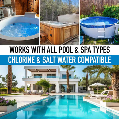 Pool Leak Detection Dye Kit - 75+ Tests - 2 Stainless Steel Vibrant Blue [7]