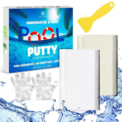 Pool Putty - 10oz 2 Part Epoxy Repair Kit Leak Sealer 10 oz, White [1]