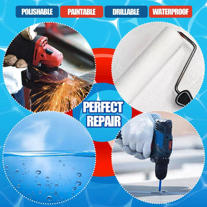Pool Putty - 10oz 2 Part Epoxy Repair Kit Leak Sealer 10 oz, White [5]