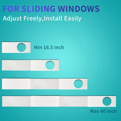 Portable AC Window Vent Kit - MAX 60" Length, Fits 5.1"/ 5.9" Dia, White [3]