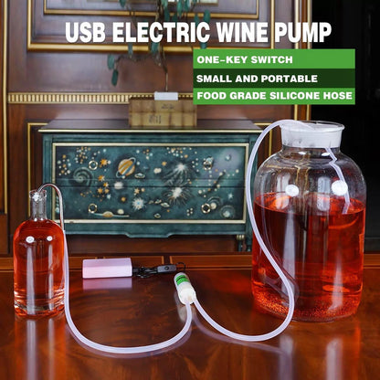 Portable USB Electric Auto siphon Self Priming Pump for Bottling Small, White [2]