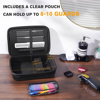 ProCase Hard Barber Accessories Case, Travel Bag for 3 Hair Clippers Black [2]