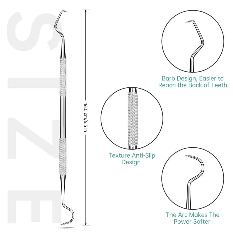 Professional Dental Scraper Tool - Dentist Pick, 3-Pack 3 Count (Pack of 1) [2]