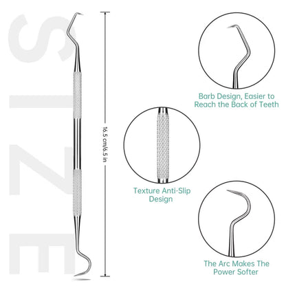 Professional Dental Scraper Tool - Dentist Pick, 3-Pack 3 Count (Pack of 1) [2]