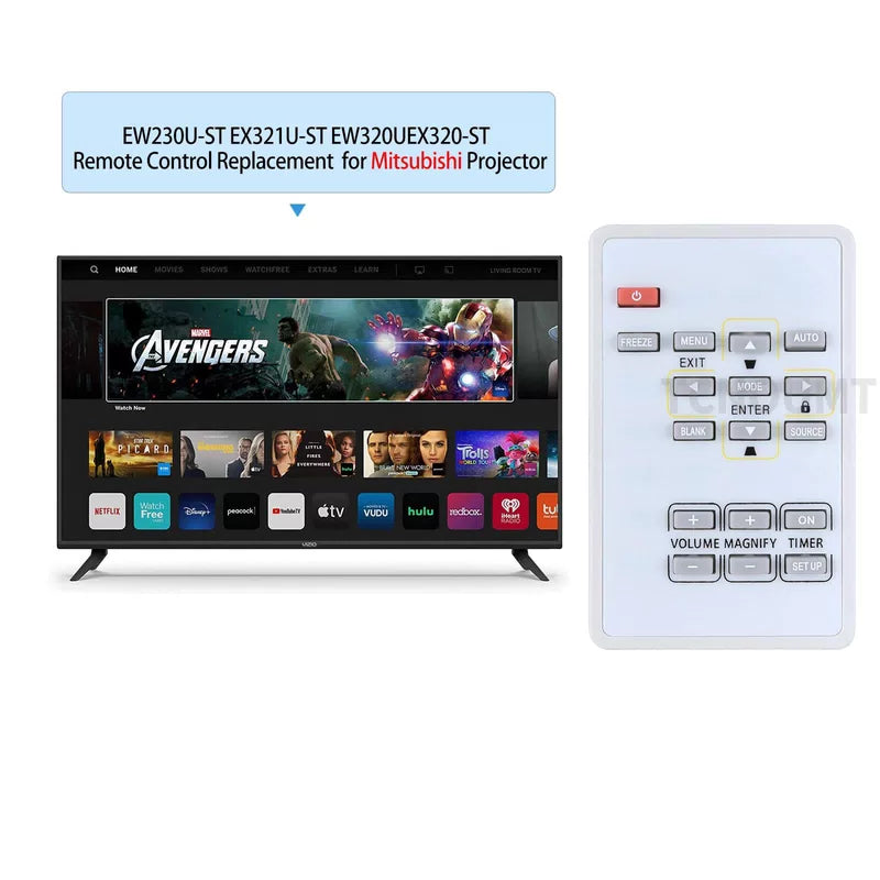 Projector Remote For Mitsubishi ES200U EW230U-ST EW270U EW330U EW331U-ST [2]