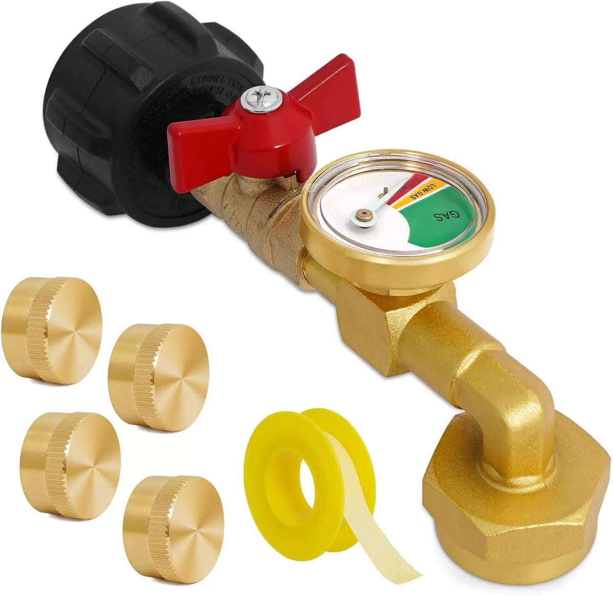 Propane Refill Adapter for 1 LB. Tanks, with 4 caps [1]