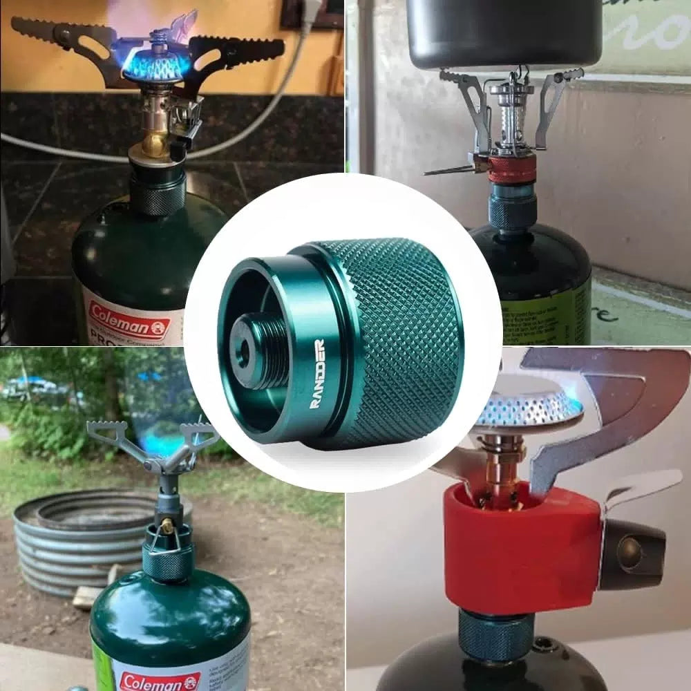 Propane to Butane Adapter Camping Stove Gas Dark Green X 1 Pack [6]
