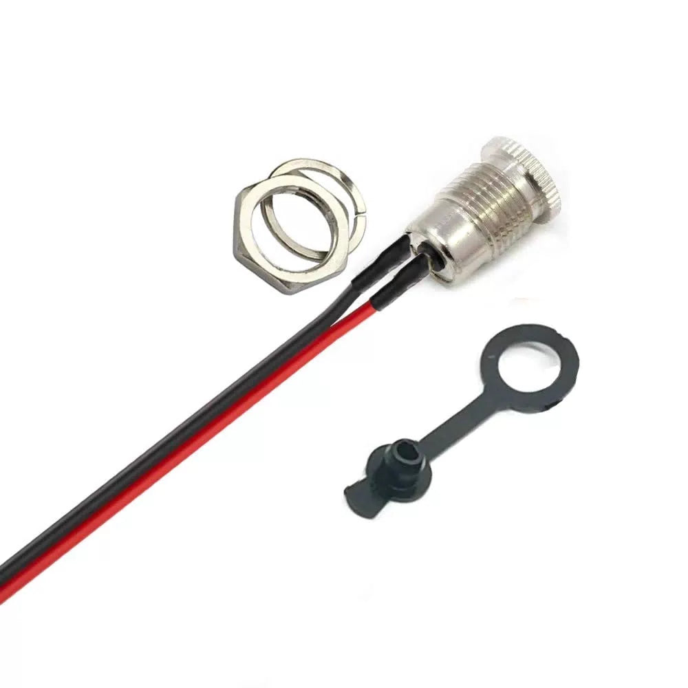 QOFOWIN 5.5 x 2.1 MM 8A DC Power Jack Cord Socket Threaded dc-wire-alloy [6]