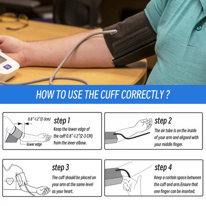 Quality Blood Pressure Cuff Compatible with Omron 9"-17"(22-42cm) Extra Large [7]