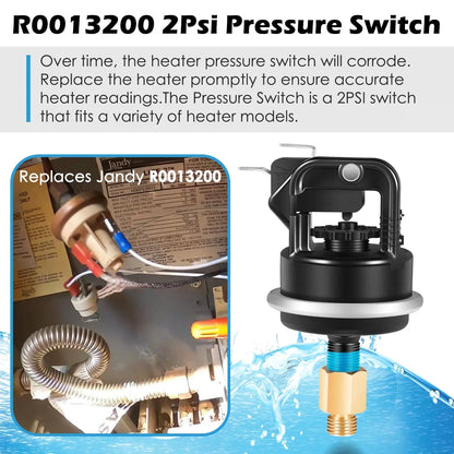 R0013200 2PSI Air Pressure Switch for Jandy/Zodiac/Teledyne Laars LXi black [2]