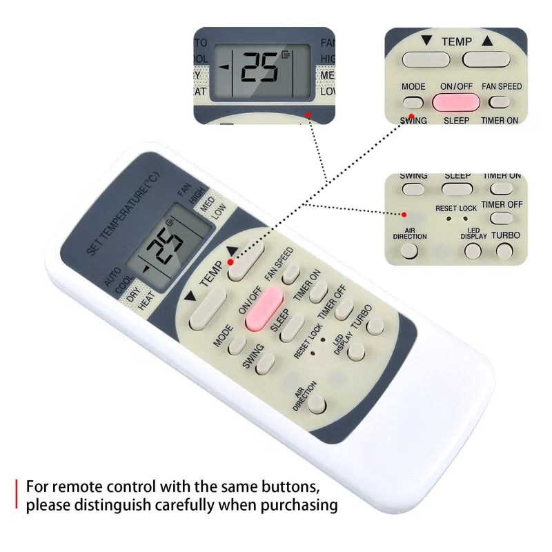 R51M/E For Midea AC Air Conditioner Remote Control R51M/BGE R51D/E R51M/CE [5]