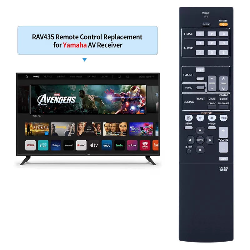 RAV435 WW51070 Remote Control For Yamaha AV Receiver HTR-2064 YHT-196 HTR2064SZ [2]