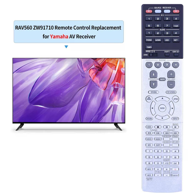 RAV560 ZW91710 Remote Control For Yamaha Audio Receiver RX-A3070 RXA3070 [2]
