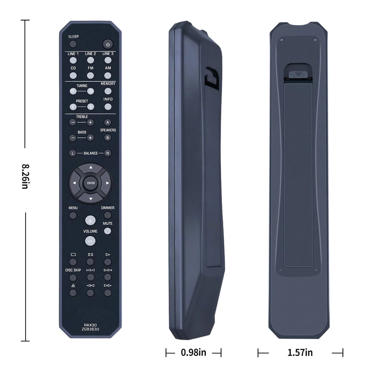 RAX30 ZG93630 Remote Control For Yamaha R-S201 RS201 Natural Sound Receiver [5]