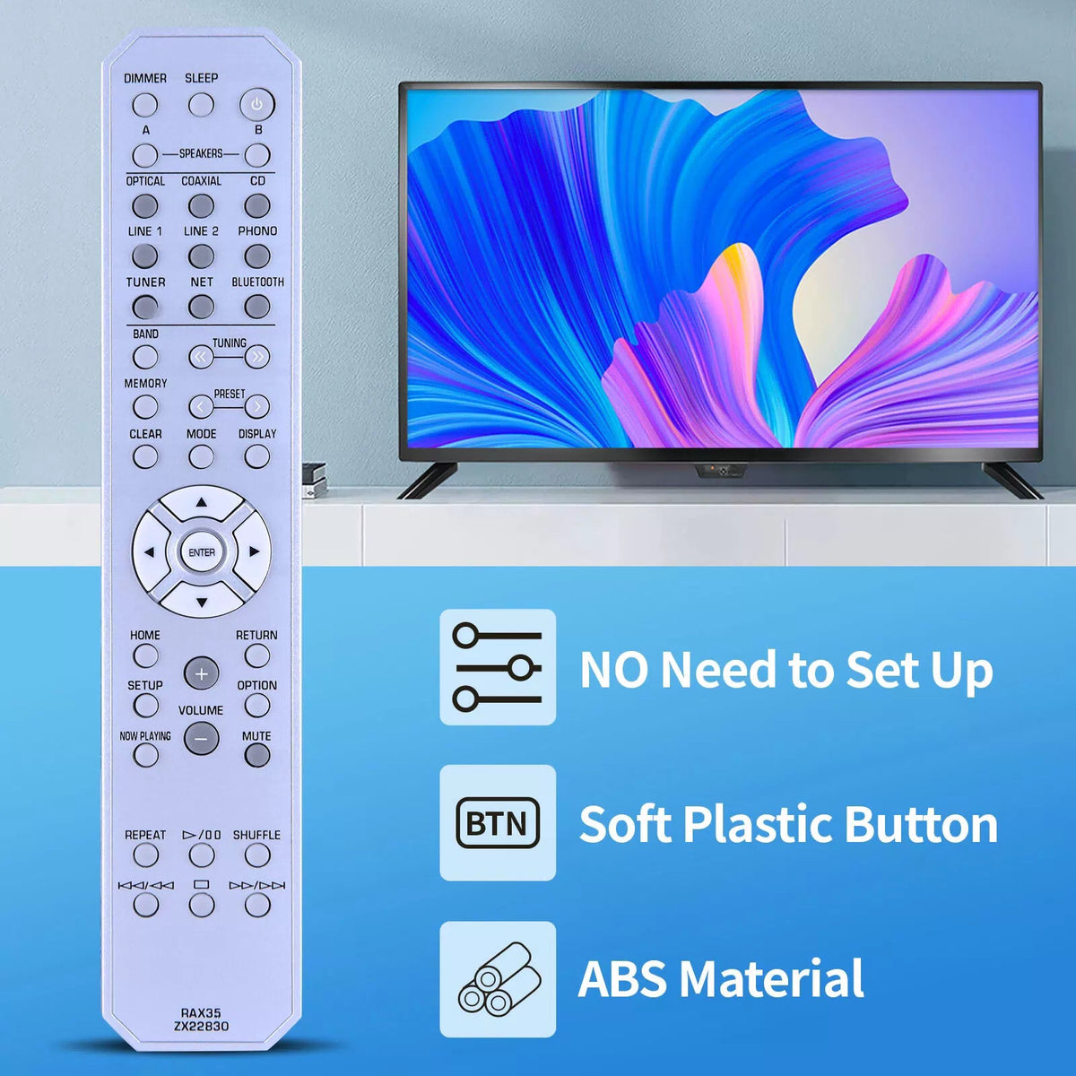 RAX35 ZX22830 Remote Control For Yamaha AV Receiver R-N303 RN303 [3]