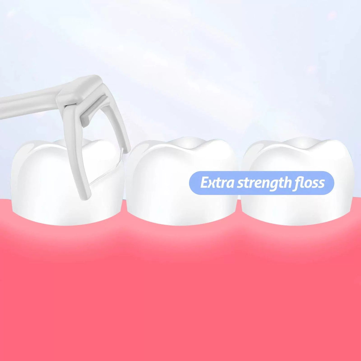 RAZOKO Reusable Dental Flosser Kit, Extra Strong 240 Count (Pack of 1), White [4]