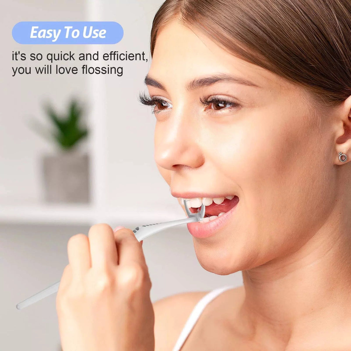 RAZOKO Reusable Dental Flosser Kit, Extra Strong 240 Count (Pack of 1), White [7]