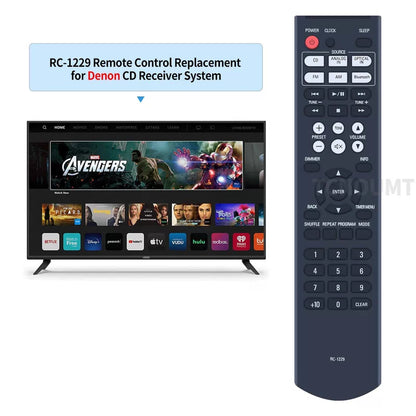 RC-1229 For Denon CD Receiver System Replacement Remote Control D-T1 DT1 [3]